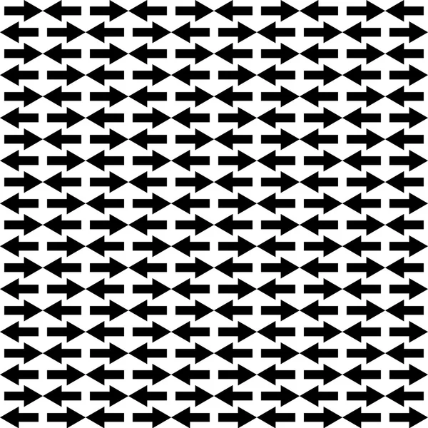 Seamless black and white decorative vector background with arrows. Print. Repeating background. Cloth design, wallpaper. — Stockový vektor
