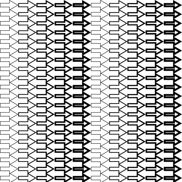 Sfondo vettoriale decorativo bianco e nero senza cuciture con frecce. Stampa. Ripetere lo sfondo. disegno del panno, carta da parati . — Vettoriale Stock