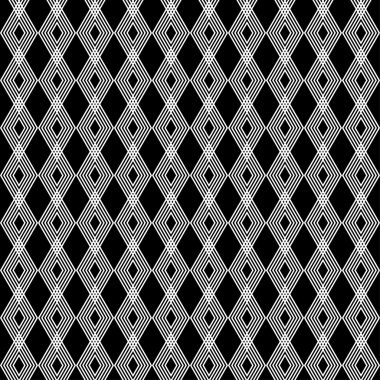 Seamless black and white vector background with abstract geometric shapes.Print. Cloth design, wallpaper.