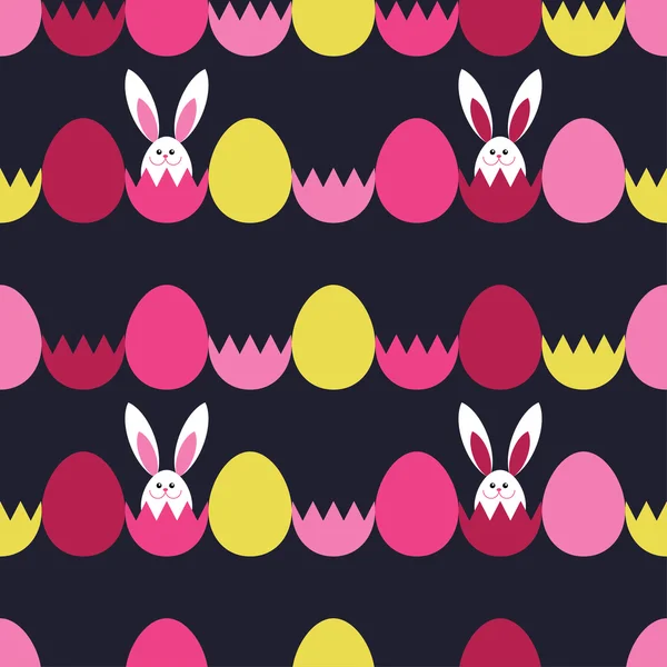 Fondo decorativo sin costuras con huevos de Pascua. Impresión. Diseño de tela, papel pintado . — Vector de stock