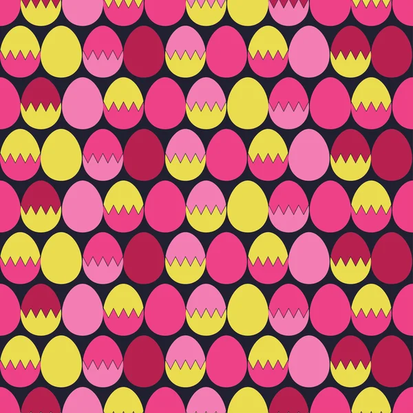 Fondo decorativo sin costuras con huevos de Pascua. Impresión. Diseño de tela, papel pintado . — Vector de stock