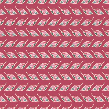 Sorunsuz vektör arka plan dekoratif yaprakları ile. Yazdırın. Kumaş tasarımı, duvar kağıdı.