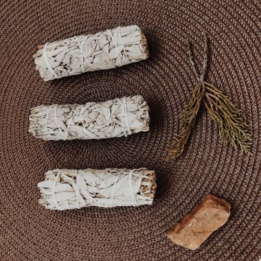 aromaterapi, doğal tütsü beyaz Kaliforniya adaçayı