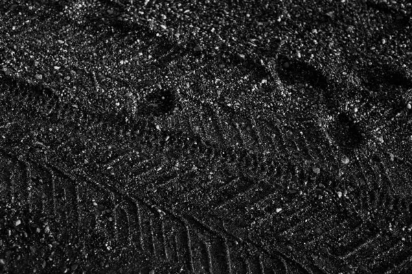 black and white sand texture, sea beach close-up