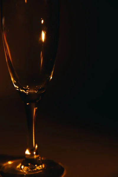 Silhouette Champagne Glass Dark Background — Stock Photo, Image