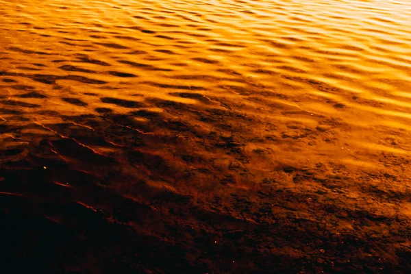 Incredibly Beautiful Sunset Water Urban Environment Orange Dramatic Nature Landscape — Stock Photo, Image