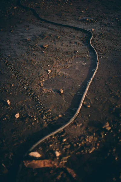 Textur Eines Sandstrandes Nahaufnahme Abstrakter Hintergrund Auf Dem Ozean — Stockfoto