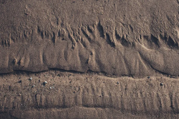 Υφή Μιας Αμμώδους Παραλίας Γκρο Πλαν Αφηρημένο Φόντο Στον Ωκεανό — Φωτογραφία Αρχείου