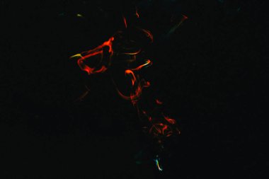 Turuncu ve kırmızı duman desenleri, güzel soyut renk arkaplanı