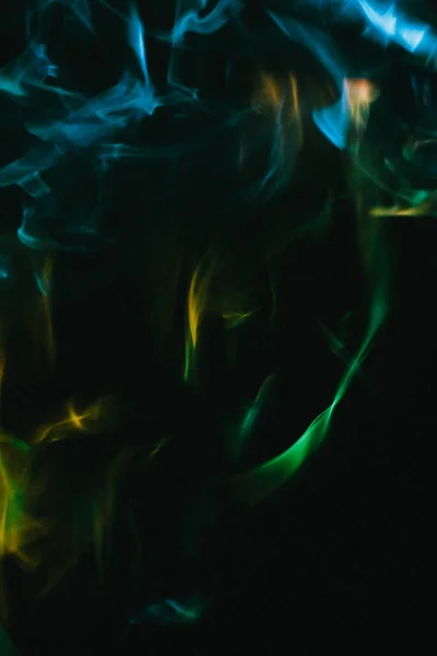 Gyönyörű Cigaretta Füst Minták Zöld Füst Közelkép — Stock Fotó