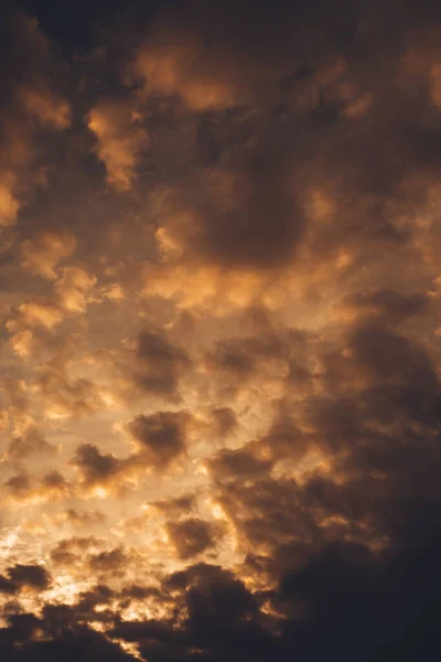Céu Texturizado Incrivelmente Bonito Paisagem Colorida Nuvens Céu Laranja — Fotografia de Stock