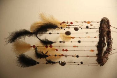 Rüya kapanı, ev sahibi, güzel tüy ve kristal tasarım.