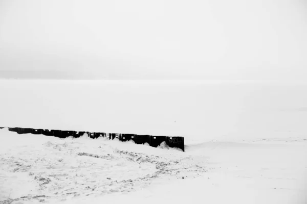 abstract snow background, black and white noisy film fuzzy photography, minimalism and landscape on film