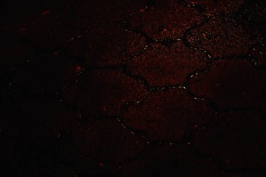 Bir Noel çelenginin soyut arkaplanı, Bokeh şeklinde bulanık ışıklar, metin için boşluk