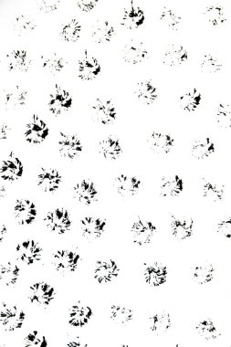 Basit siyah ve beyaz noktalar, çizgiler, noktalar, fırça darbeleri. El çizimi, kuru fırça. Grunge siyah beyaz desen. 