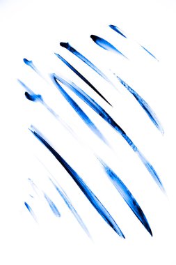 Beyaz arkaplanda soyut siyah grafikler, lekeler ve çizgiler, lekeler ve sıçramalar