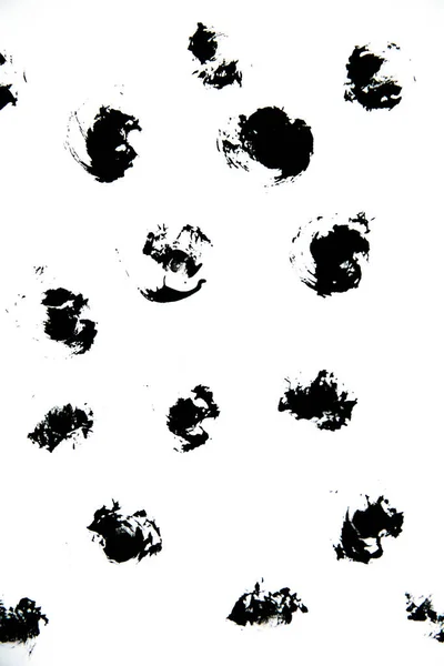 Simple black and white pattern of dots, dashes, spots, brushstroke. Hand illustration, dry brush. Grunge black and white pattern.