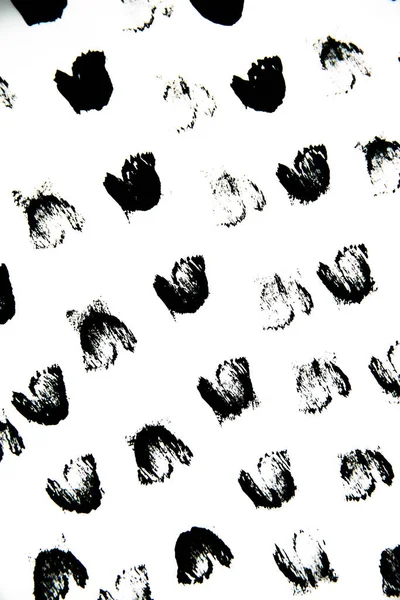 Simple black and white pattern of dots, dashes, spots, brushstroke. Hand illustration, dry brush. Grunge black and white pattern.