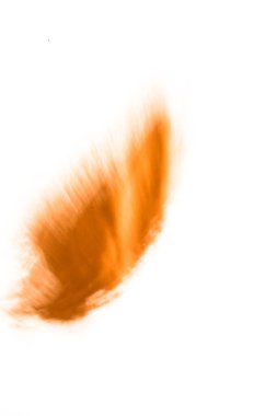 Altın akrilik fırça darbesi beyaz arka planda izole edilmiş.