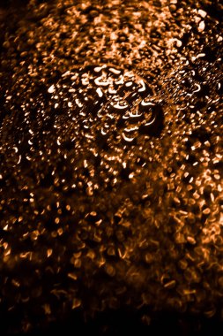 soyut turuncu arkaplan, yakın plan yağmur damlaları