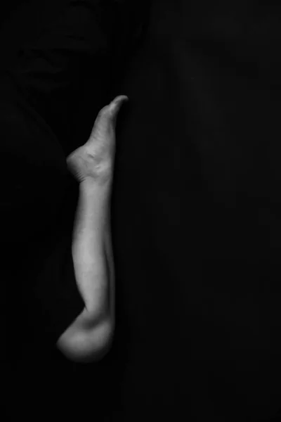 Women Legs Close Black White Photo Body Details Elegant Sensual — 스톡 사진