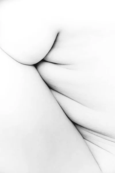 Linhas Vincos Corpo Feminino Geometria Das Partes Corpo Fotografia Arte — Fotografia de Stock