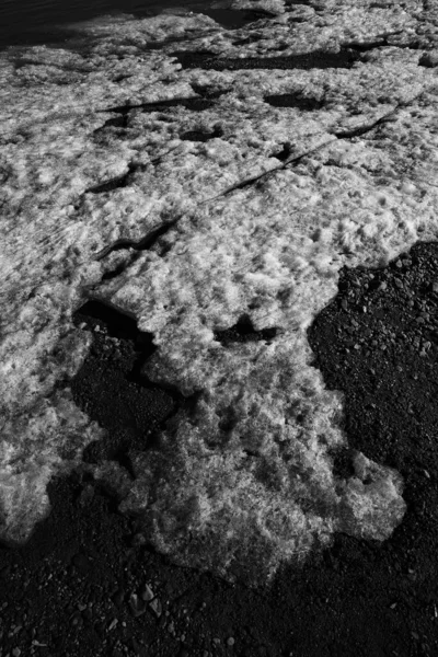 Topniejący Lód Północy Tekstura Wody Zbliżenie Lodu — Zdjęcie stockowe
