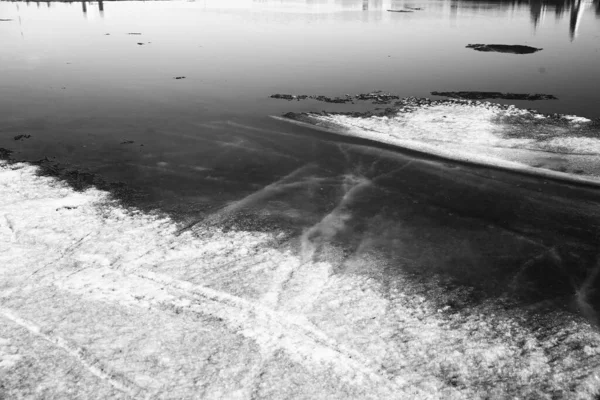 Kuzeyde Eriyen Buz Buzun Dokusu Birbirine Yakın — Stok fotoğraf