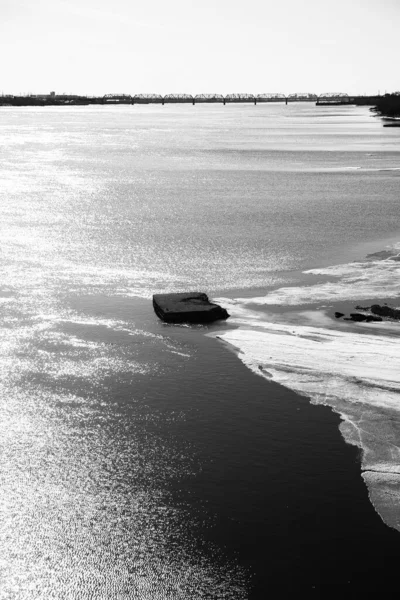 Лід Воді Танення Льодовика Крупним Планом Магія Природи Вид Зверху — стокове фото