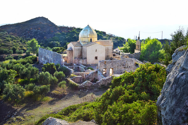 Church and monastery ruins in Zakynthos, Greece
