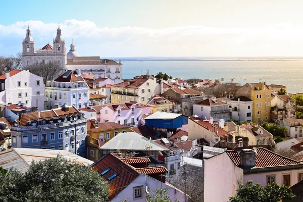 Άποψη του Αλφάμα από το κάστρο στη Λισαβόνα της Πορτογαλίας — Φωτογραφία Αρχείου