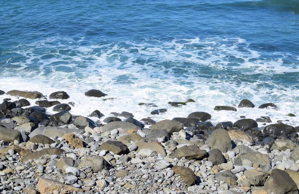 Detail van Pebble beach in Madeira, Portugal — Stockfoto