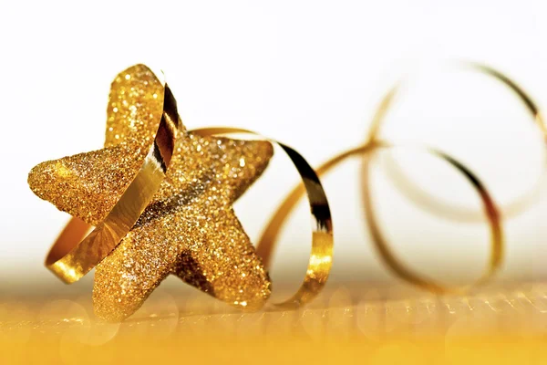 Estrela de Natal com ribon — Fotografia de Stock