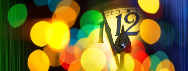 New year clock with text 2016 — Stock Photo, Image