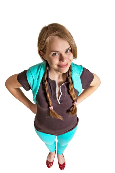 Smiling girl isolated — Stock Photo, Image