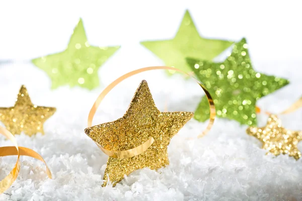 Estrelas de Natal ouro — Fotografia de Stock