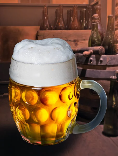 Szklanka Piwa Browarze — Zdjęcie stockowe