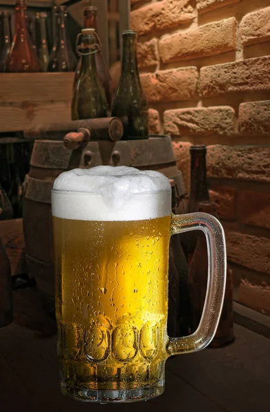 Bierglas Der Brauerei — Stockfoto