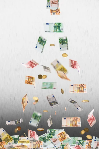 Fallendes Euro-Geld — Stockfoto