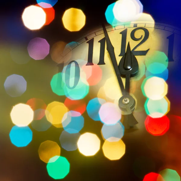 New year clock — Stock Photo, Image