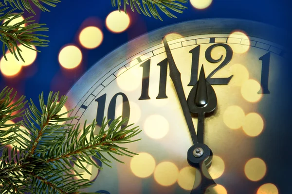 New year clock — Stock Photo, Image