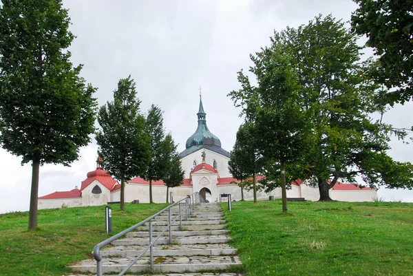 Kyrkan av Johannes av Nepomuk på Zelena hora — Stockfoto