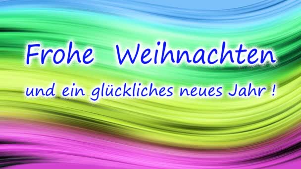 La scrittura tedesca Frohe Weihnachten und gluckliches neues Jahr — Video Stock