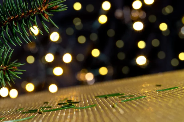 Fond de Noël avec aiguilles — Photo