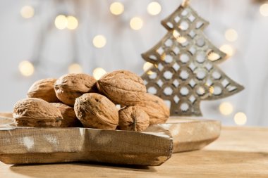 Walnuts with Christmas tree