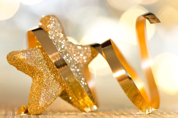 Estrela de Natal de ouro — Fotografia de Stock