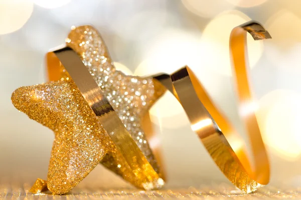 Gold Christmas star — Stock Photo, Image