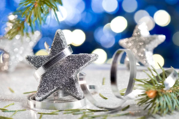 Estrela de Natal com decoração — Fotografia de Stock