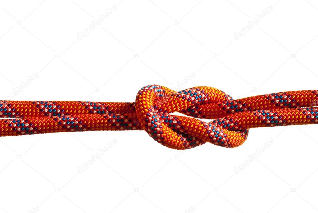 climbing rope on the white