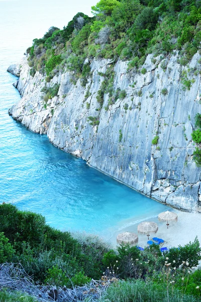 Sulphurc pláž Xigia v Zakynthos, Řecko — Stock fotografie